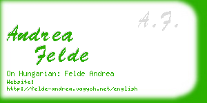 andrea felde business card